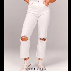 Abercrombie Ultra High Rise Ankle Straight Jeans